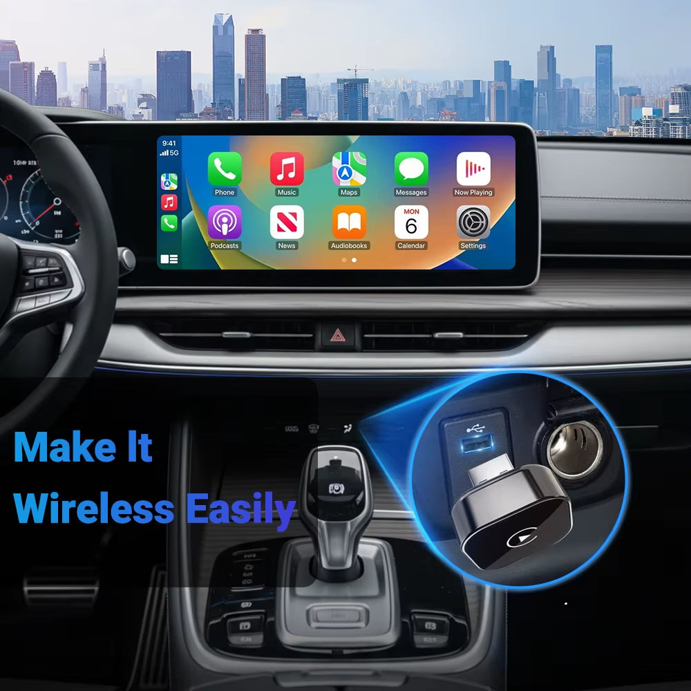 Transform Your Drive with the 2-in-1 Wireless Carplay and Android Auto AI Smart Box for Top Car Brands